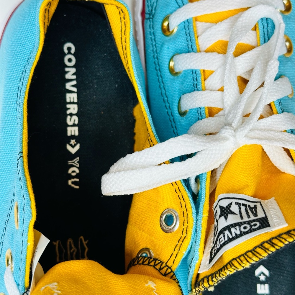 Converse Blue and Yellow Chuck Taylor Sneakers - Picture 4 of 4